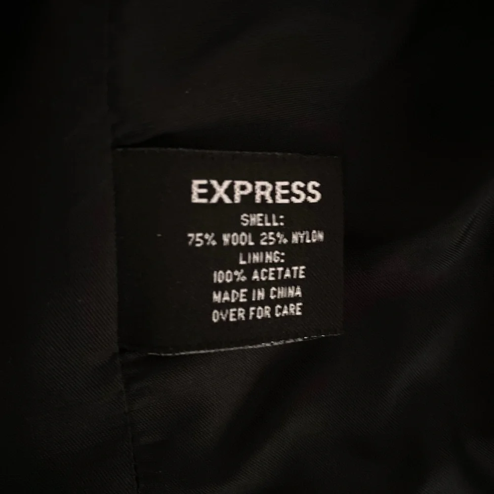 Express Wool Blend Boucle Fringe Trim Moto Jacket Black 5/6